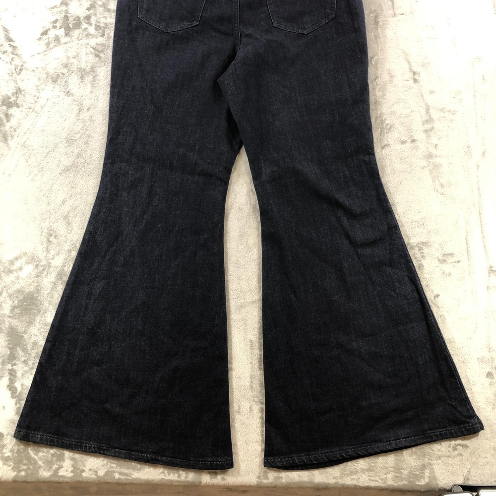 INC International Concepts Jeans Womens 16 Blue High Rise Flare Dark Wash Denim - Picture 16 of 16